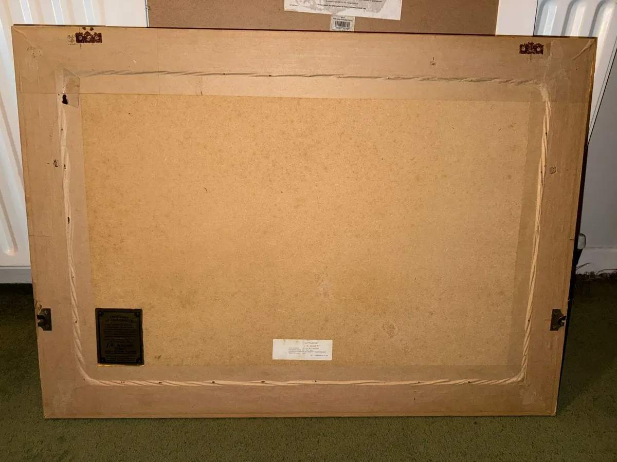 J.R. Annett bevelled mirror 89x64 with cert - Image 2
