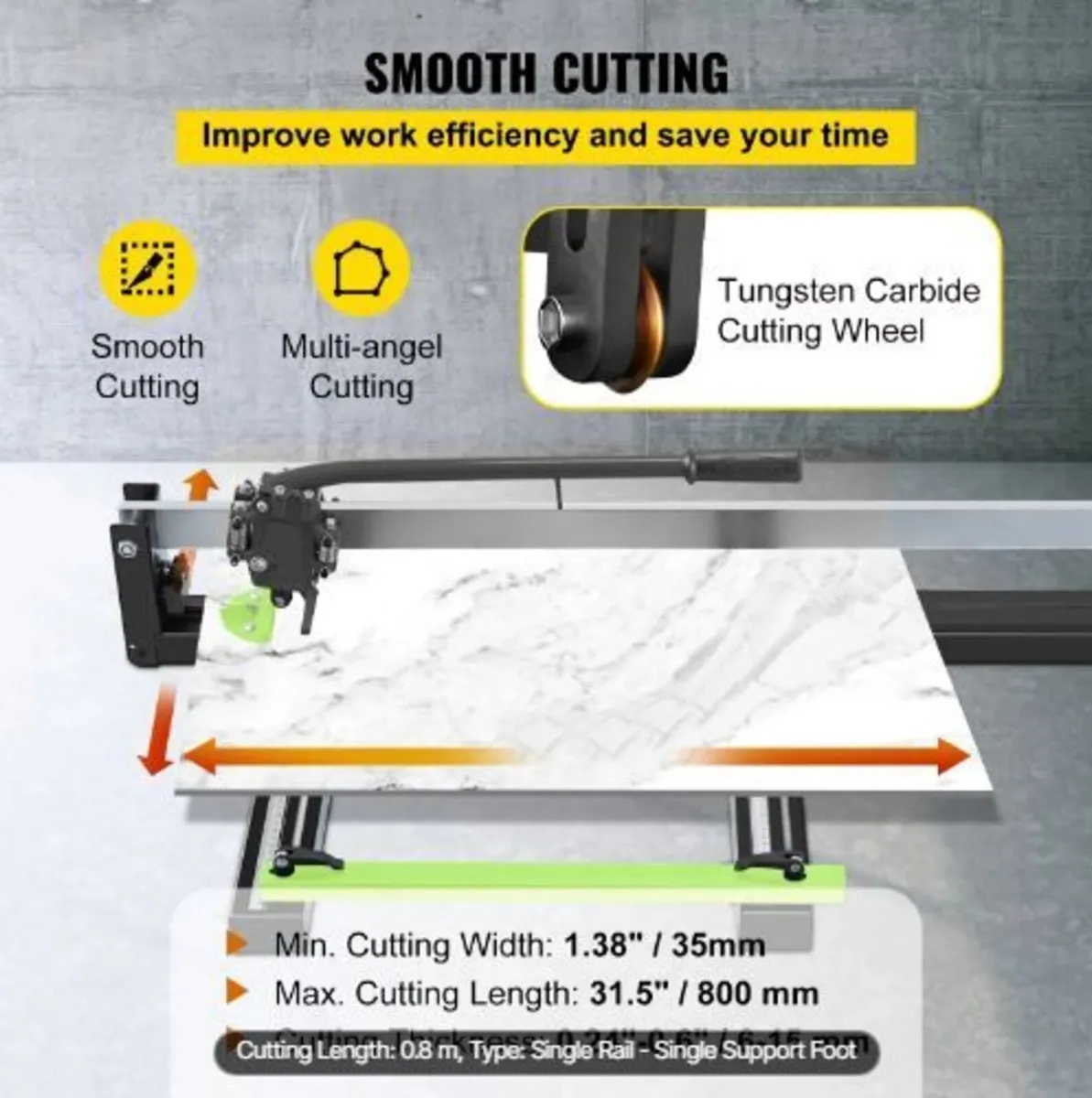 31 Inch Blue Manual Tile Cutter - Image 3