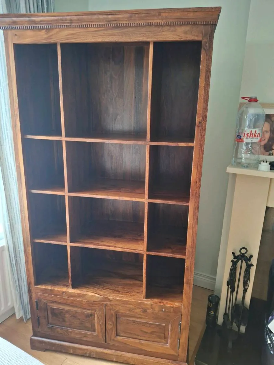 Solid Wood Bookcase – Rustic / Antique Style - Image 2