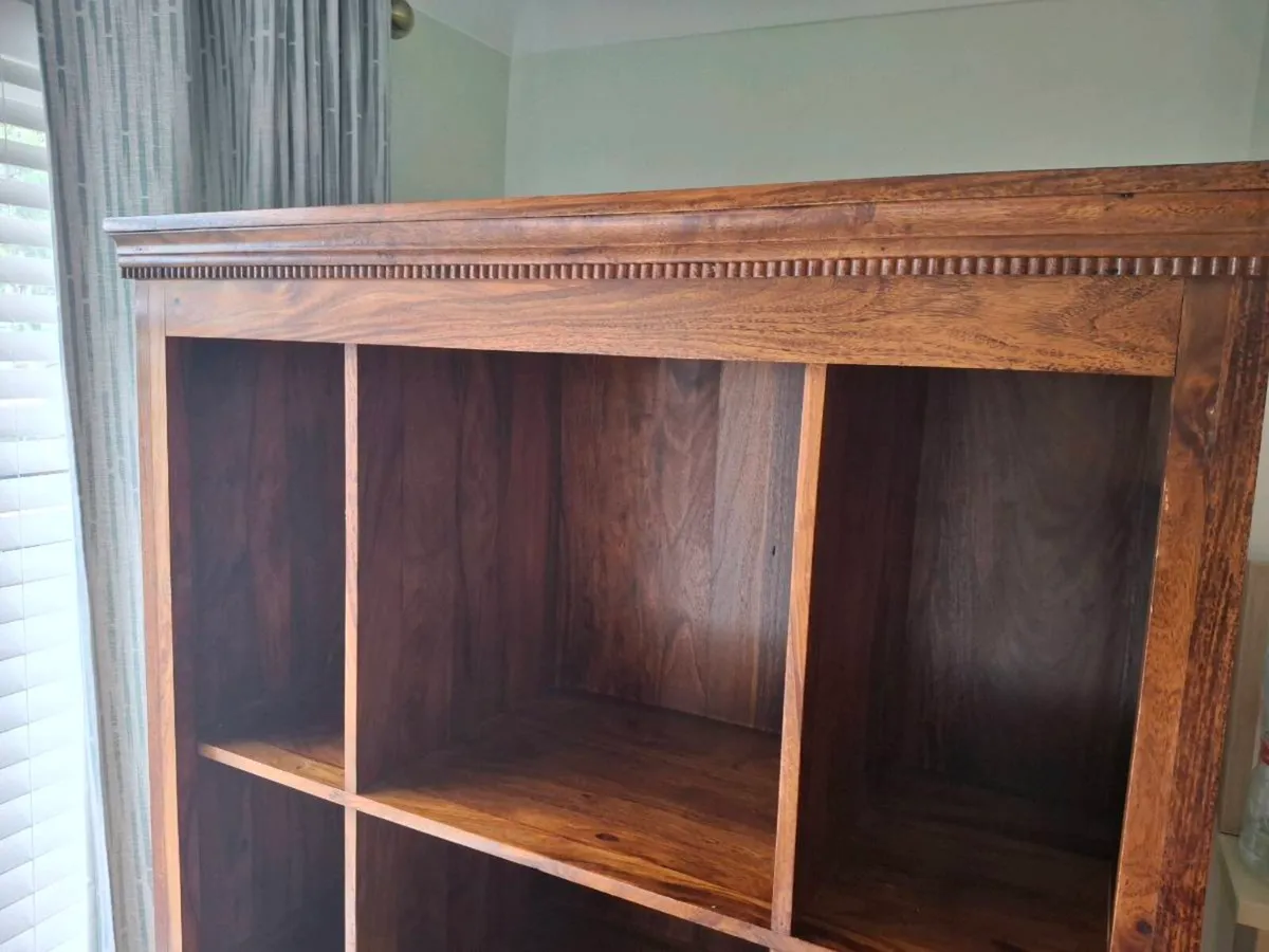 Solid Wood Bookcase – Rustic / Antique Style - Image 3