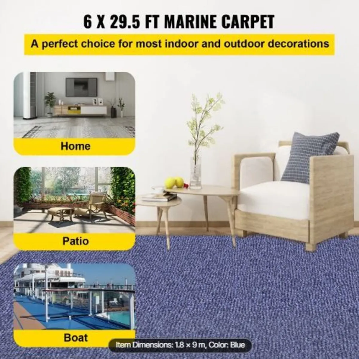 Indoor Outdoor Rug Carpet 5.9x29.5' - Image 4
