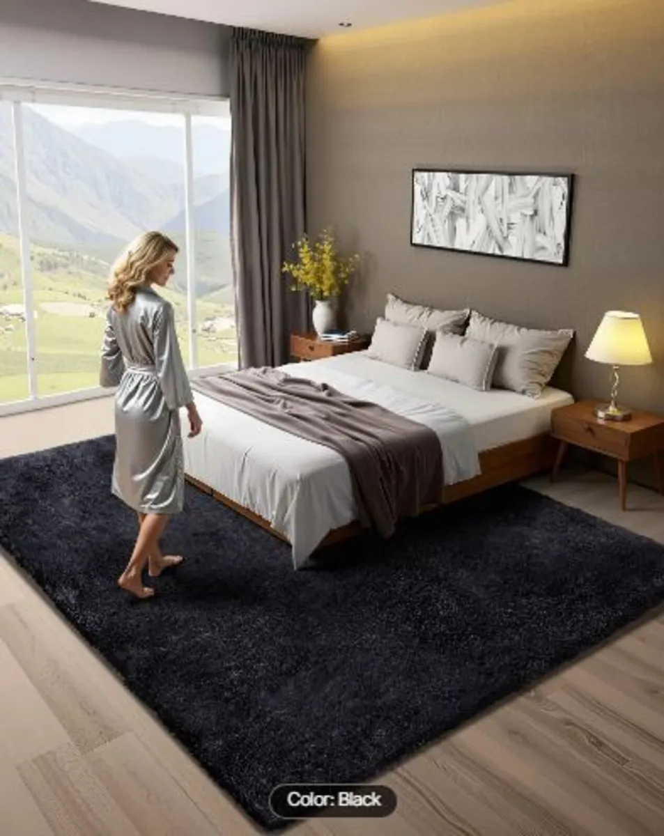 Indoor Plush Area Rugs, 2.44 x 3.05m Soft - Image 3