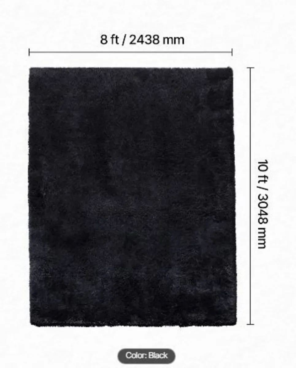 Indoor Plush Area Rugs, 2.44 x 3.05m Soft - Image 2
