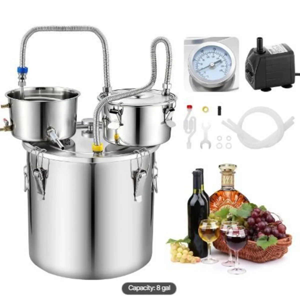 Alcohol Still, 8 GAL/ 30L Alcohol Distiller - Image 1