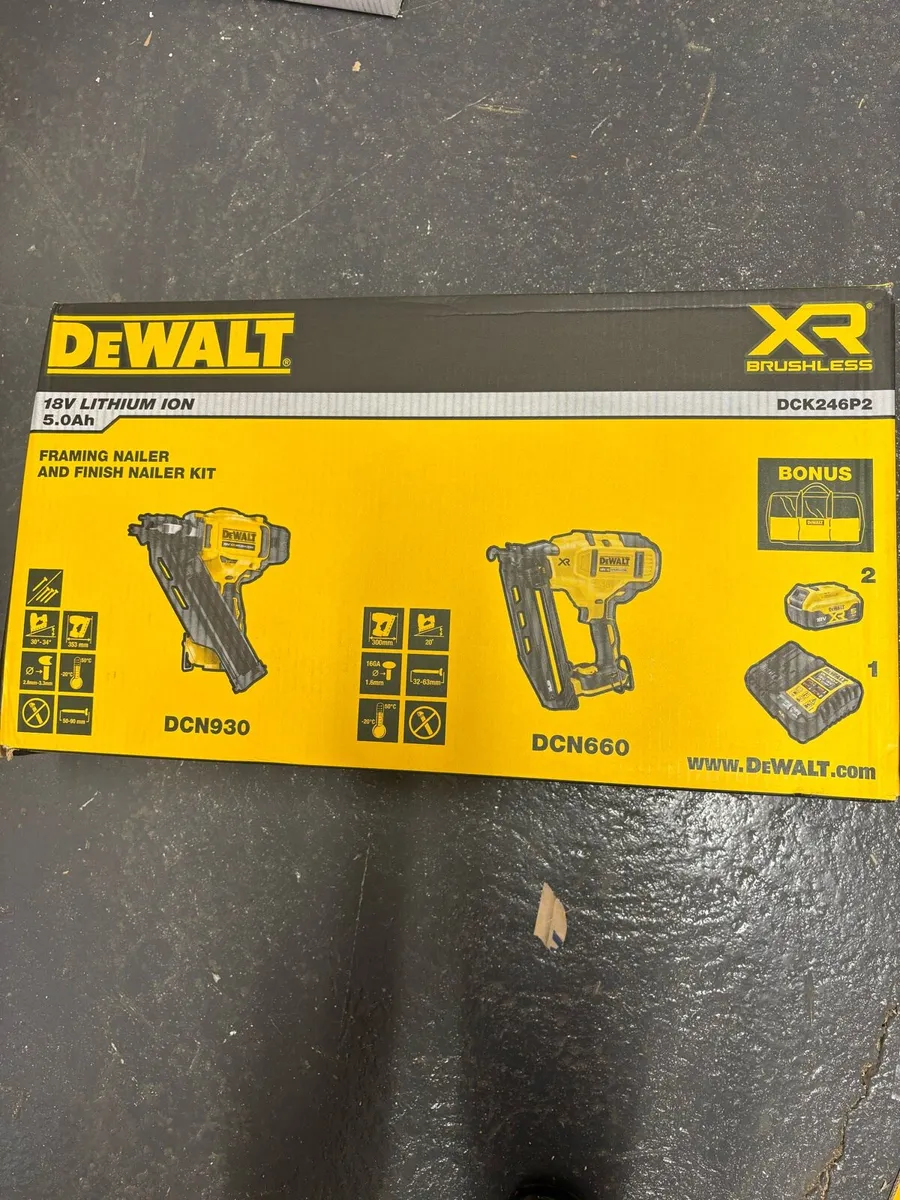 Dewalt Nailer Twinkit new models 2x5ah