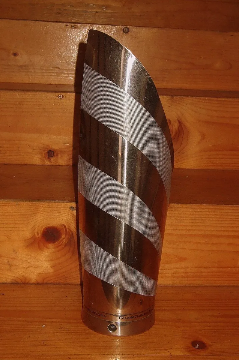 Rare Russian Standard Vodka Chromed LED Uplighter - Image 4