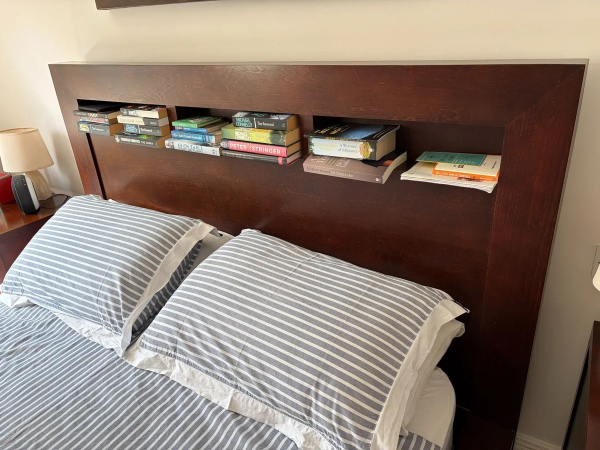 5ft King Size Wooden Bed Frame – Dark Wood – Frame - Image 3