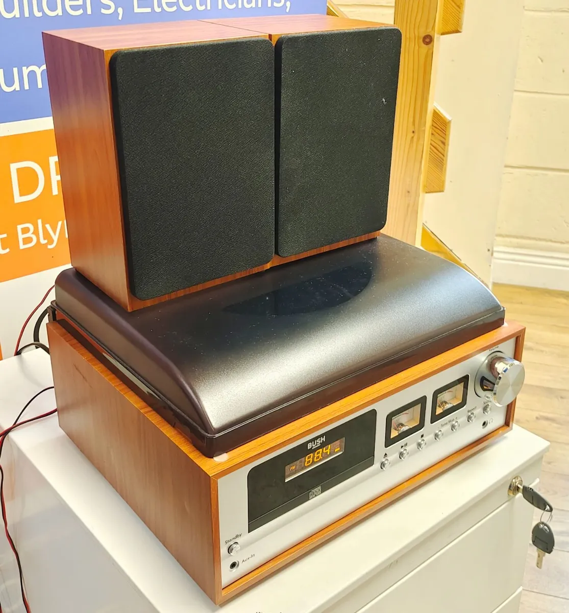 Bush Retro Record Player + CD, Radio & Speakers 🎵 - Image 4
