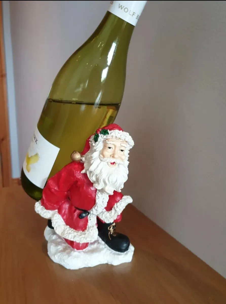 Two santa bottle holders - Image 2