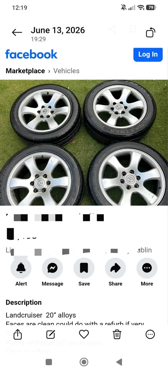 20 inch landcruiser original alloys - Image 1
