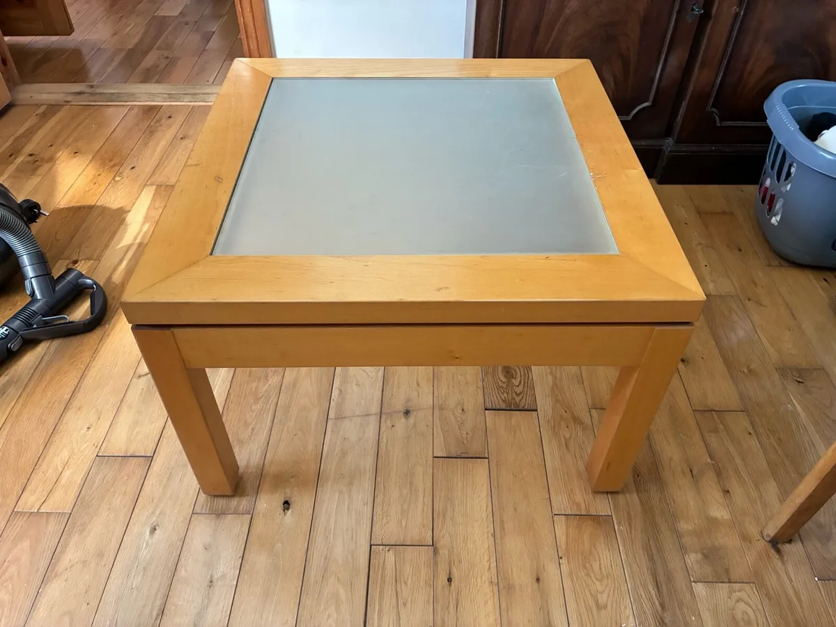 Glass Top Oak Table €30 - Image 3
