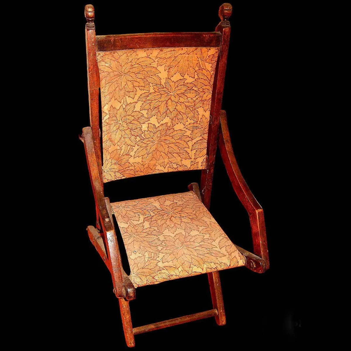 Pristine Antique Victorian Child’s Campaign Chair - Image 3