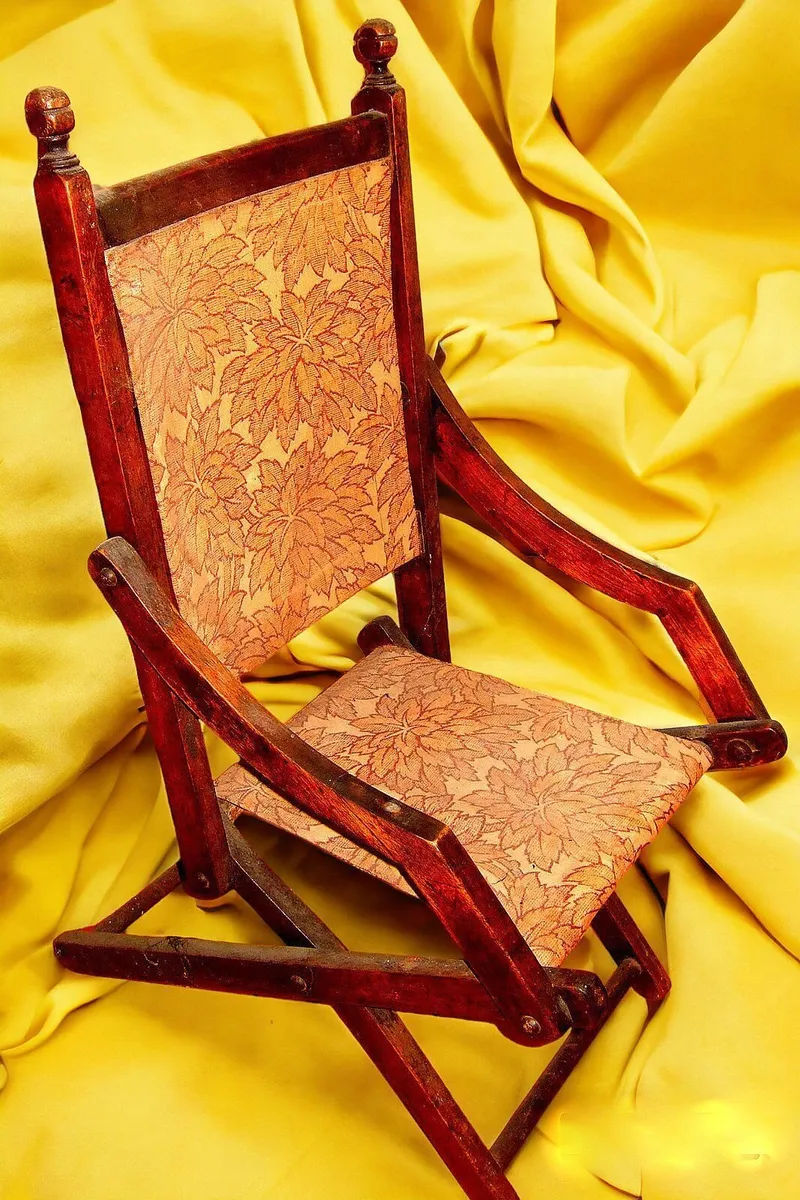 Pristine Antique Victorian Child’s Campaign Chair - Image 1