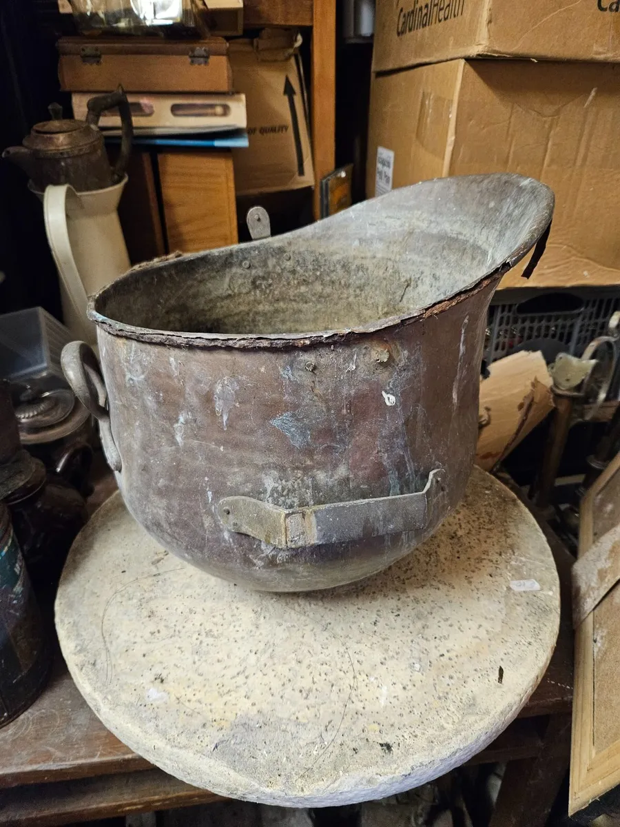 Vintage Copper Coal Bucket - Image 2