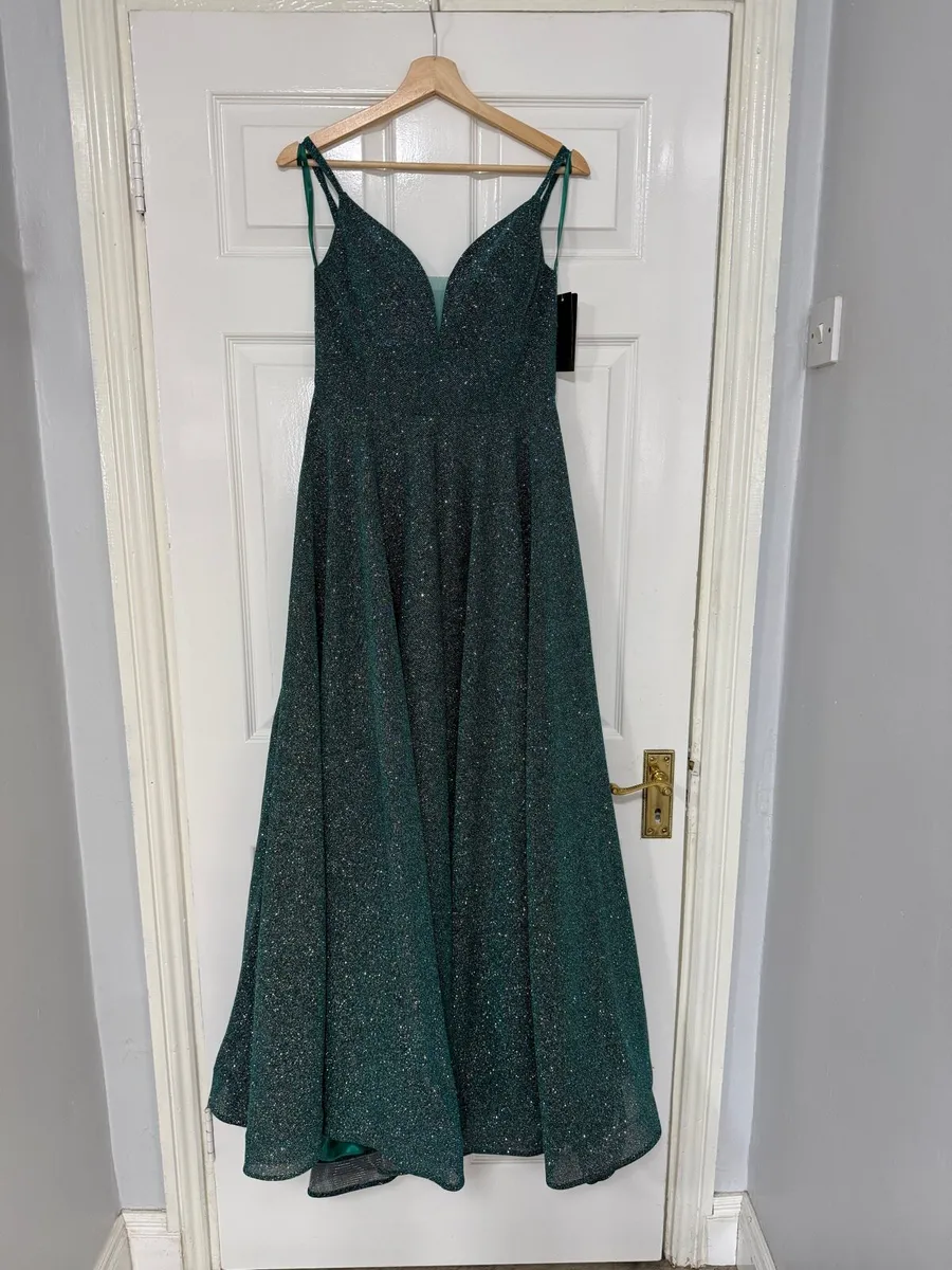 Green Sparkle Ball Gown **original price was €350 - Image 1