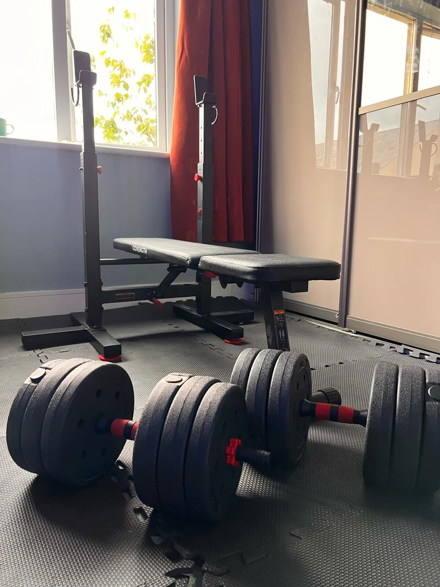 Home Gym Set- 40kg Adjustable Dumbbells & Bench - Image 2