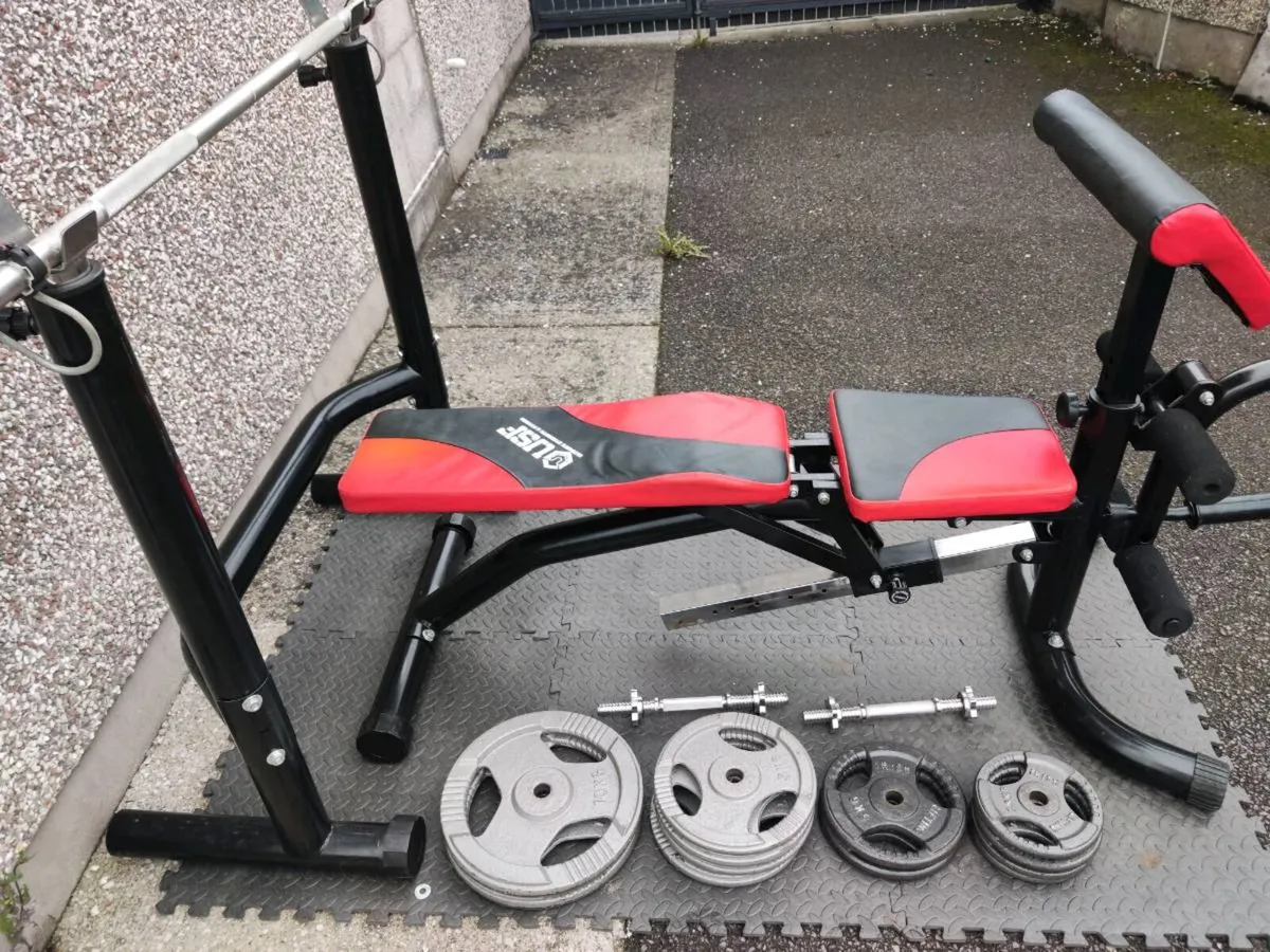 USF LARGE BENCH+ RACK 70 KG TRI GRIP  WEIGHTS - Image 3