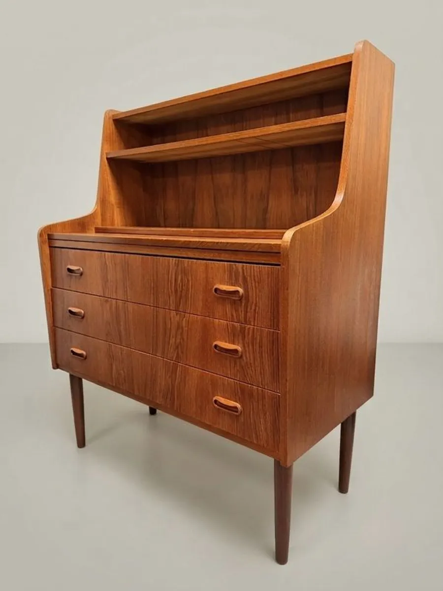FLASH SALE ! Was 895 now 780 ! Stylish and Practical Danish Teak Secretary Desk - Image 2