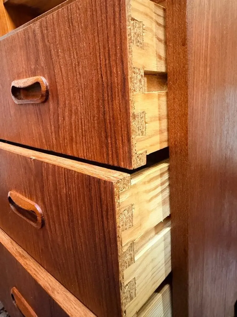 FLASH SALE ! Was 895 now 780 ! Stylish and Practical Danish Teak Secretary Desk - Image 4