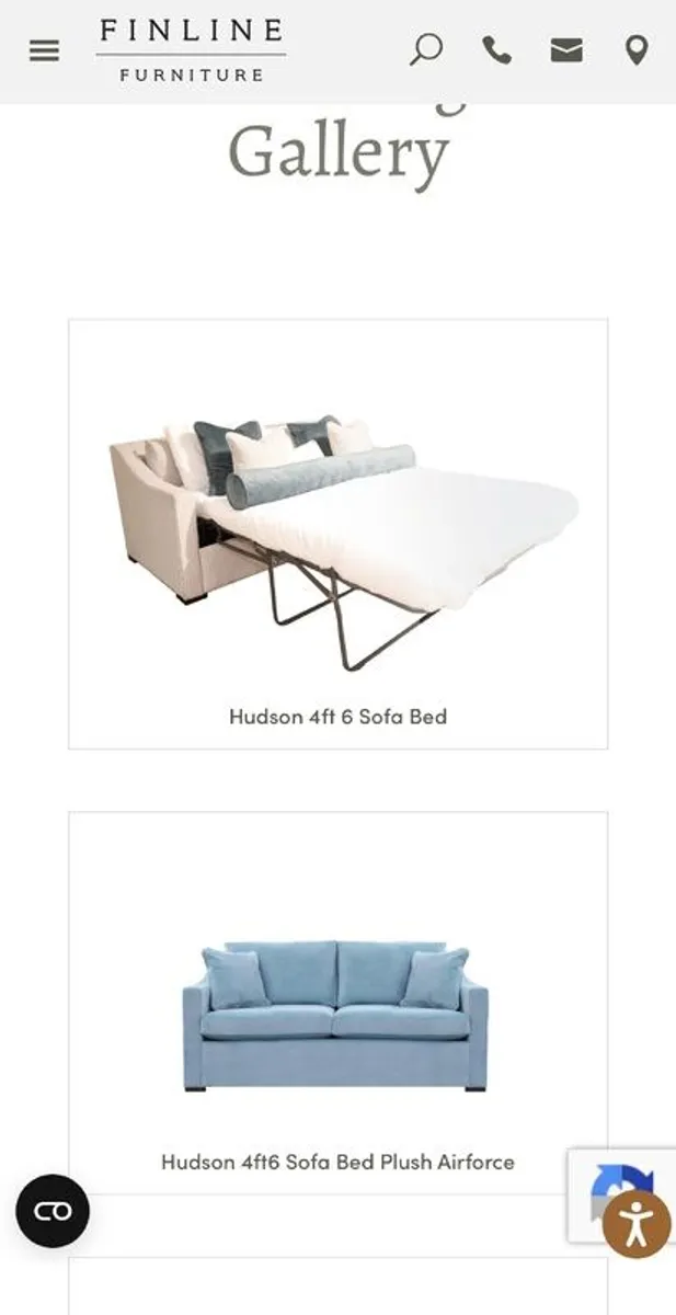 Finline Hudson High Back Sofa bed pristine condition - Image 3