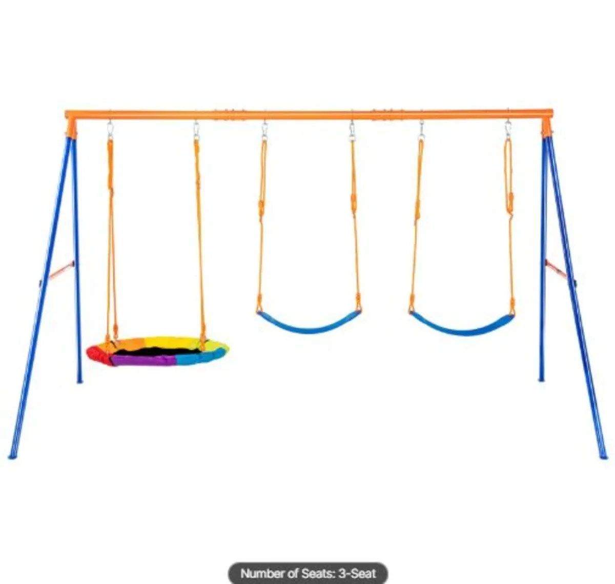 Swing Sets for Backyard,600lbs Load Capacity Swing - Image 4