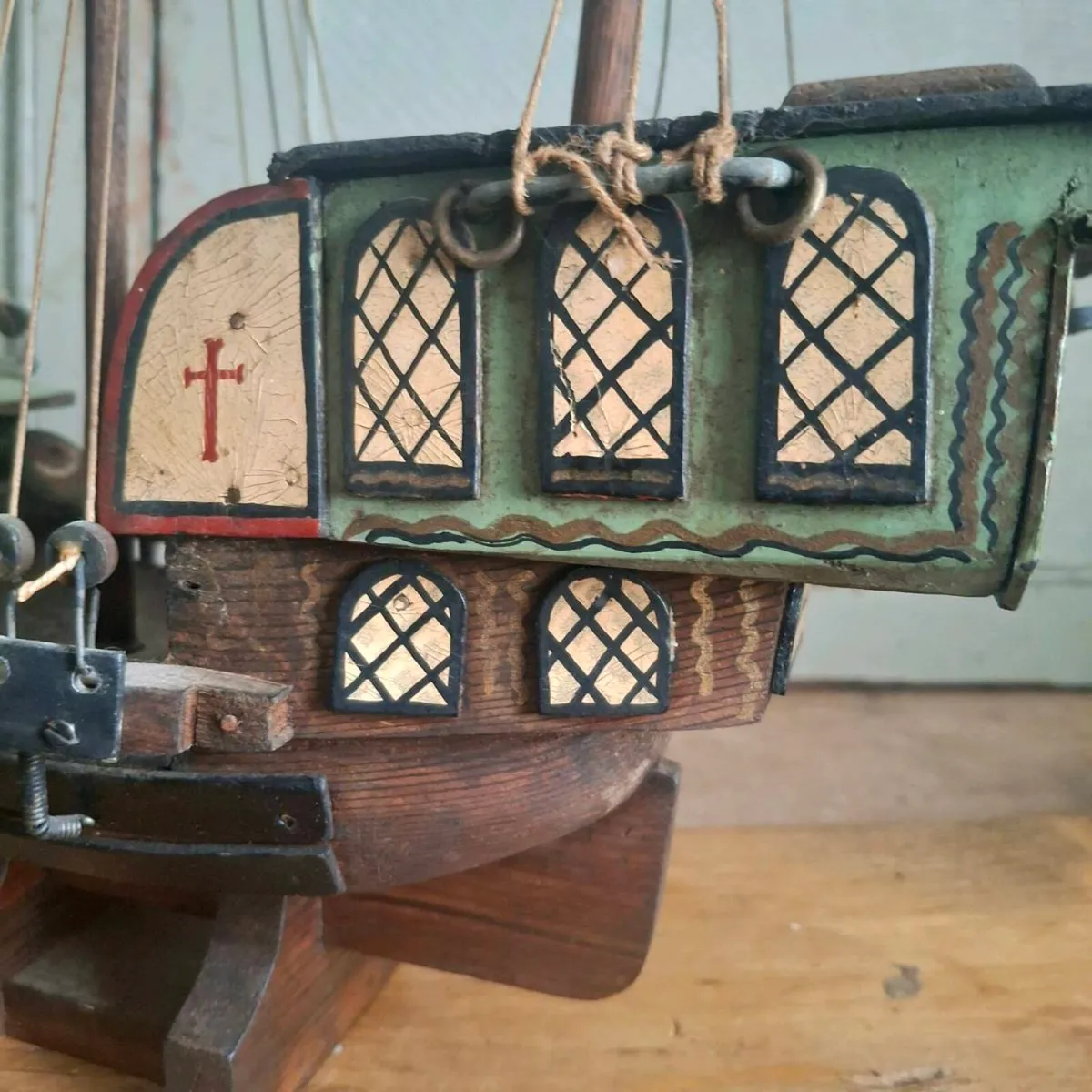 Scratch Built Folk Art Model Ship - Image 2