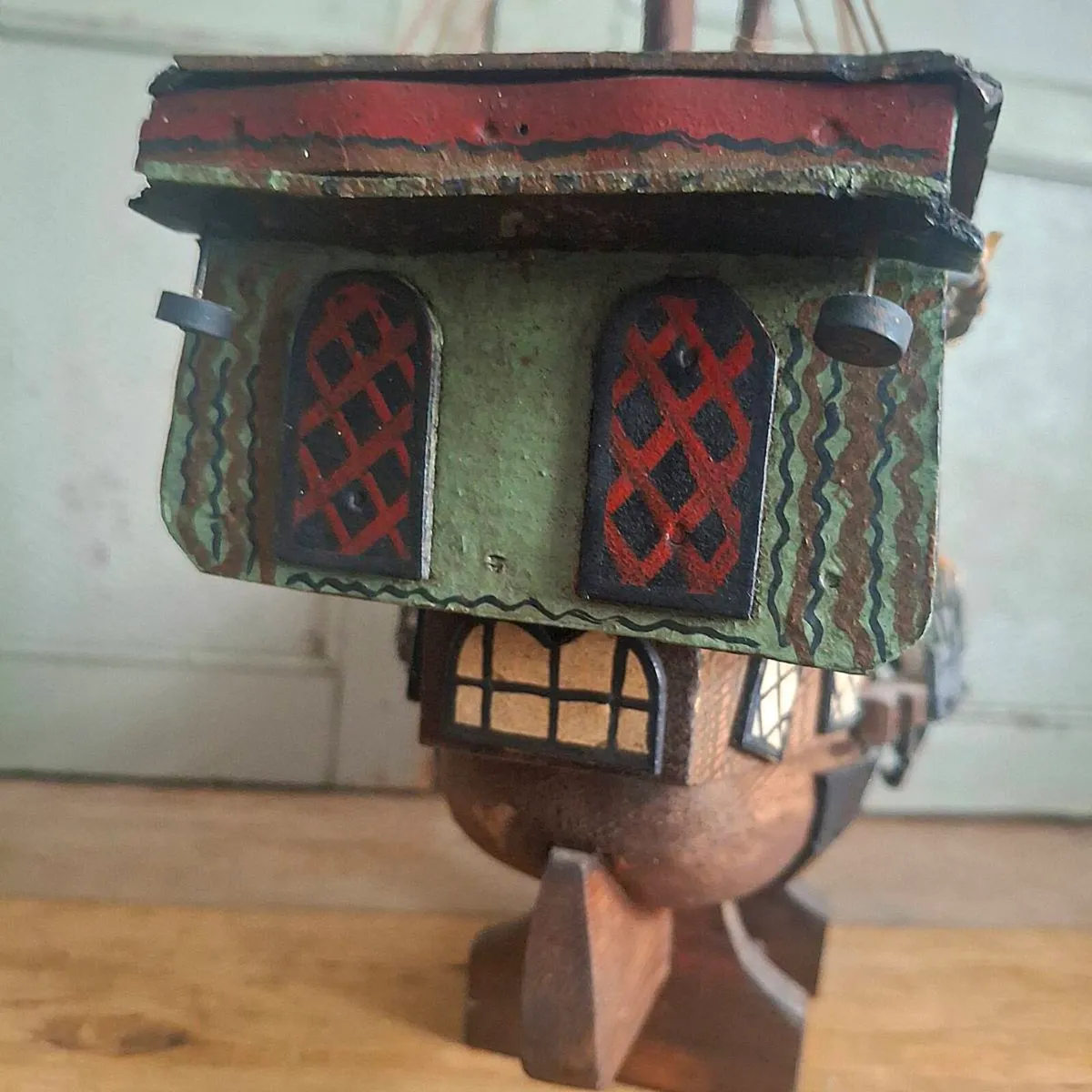 Scratch Built Folk Art Model Ship - Image 3