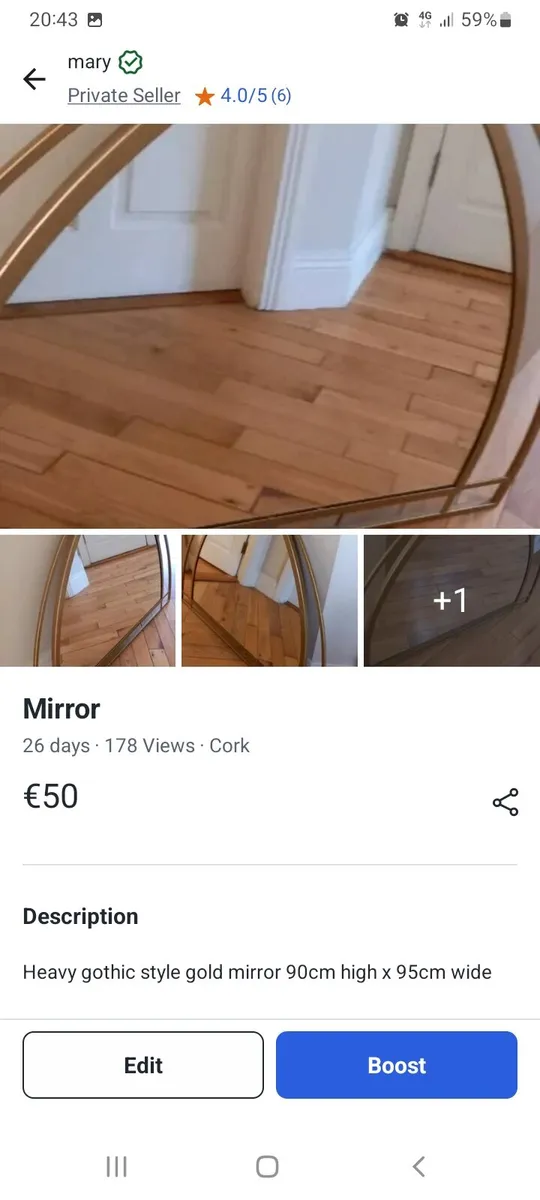 Gold mirror - Image 4