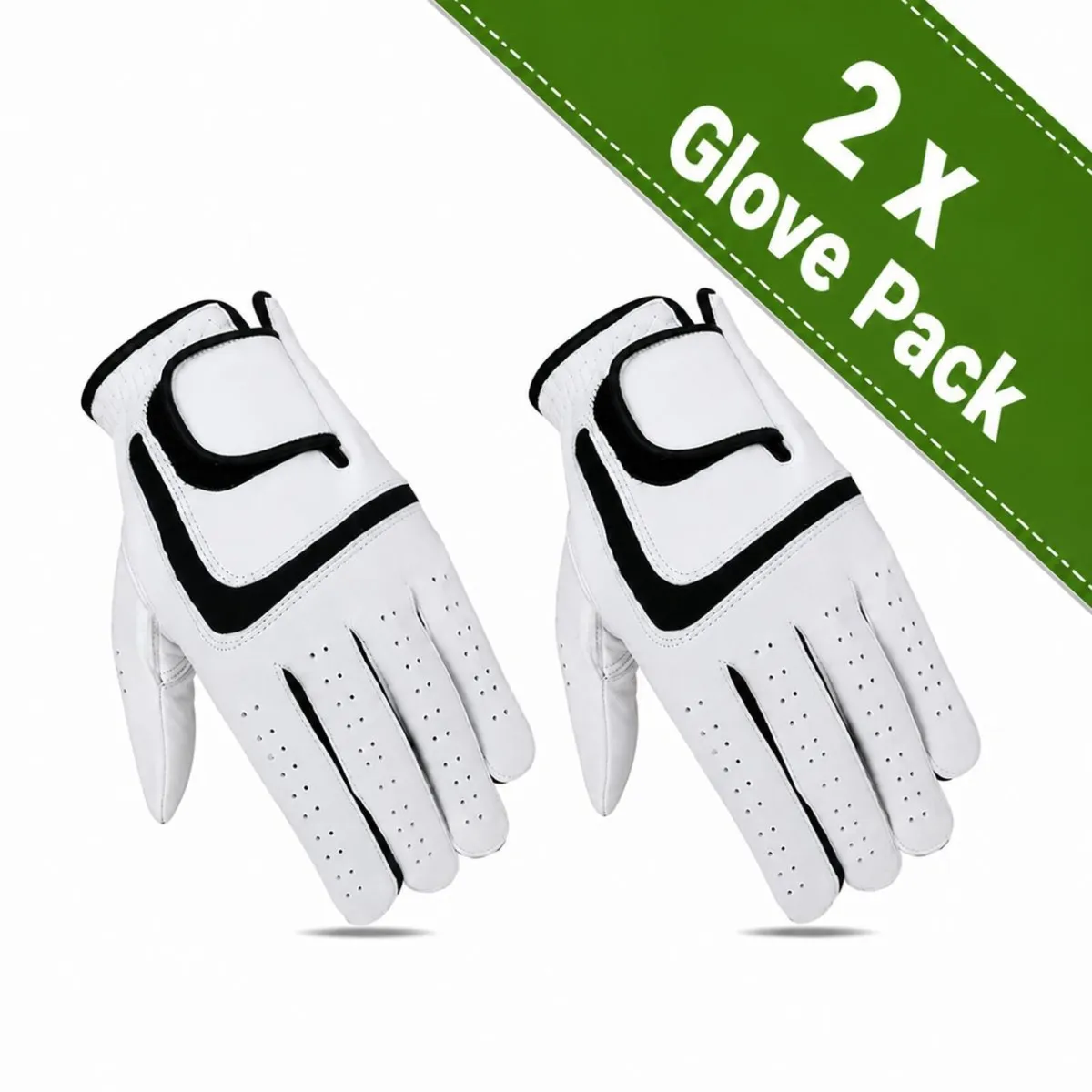CG Cabretta Leather White Golf Glove - LH-2 Gloves - Image 1