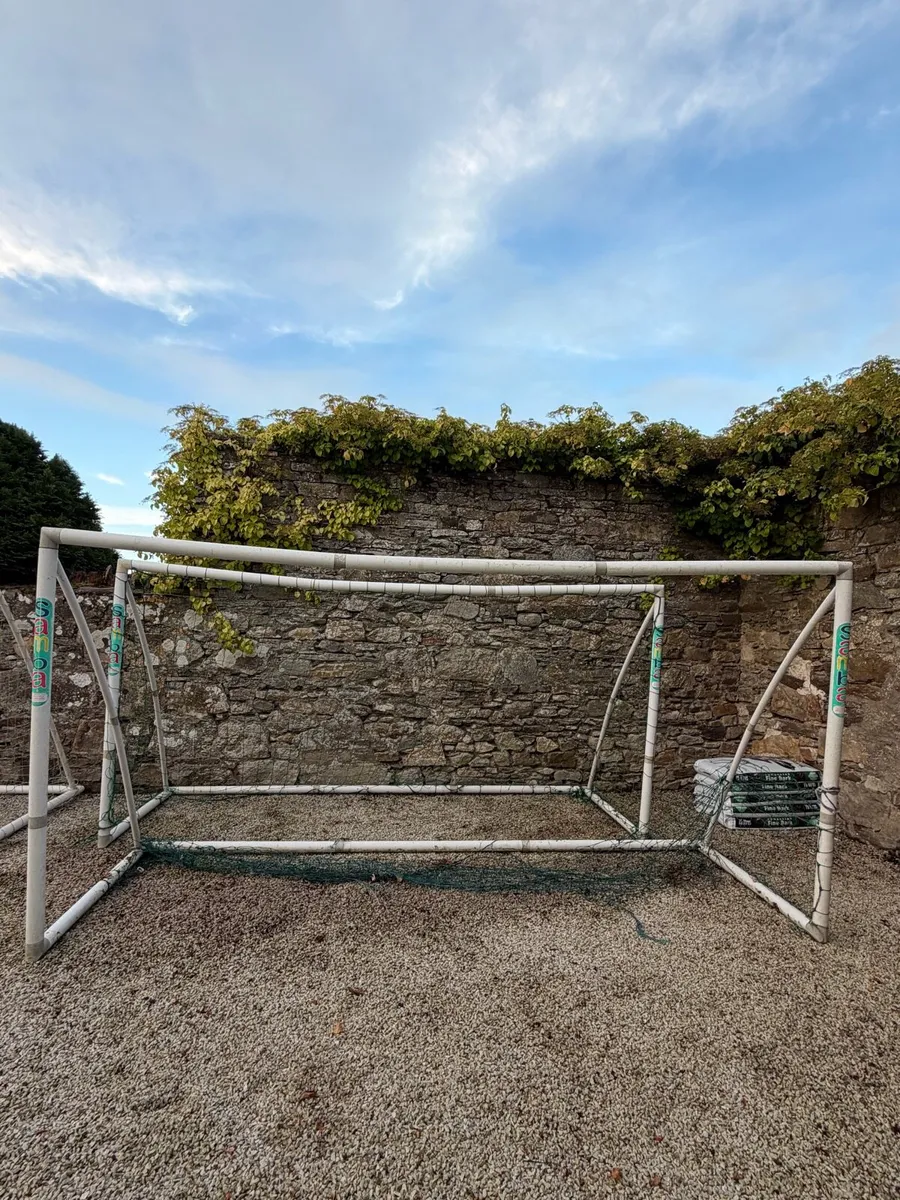 2 Samba Football Goals 12ft x 6ft - Image 1
