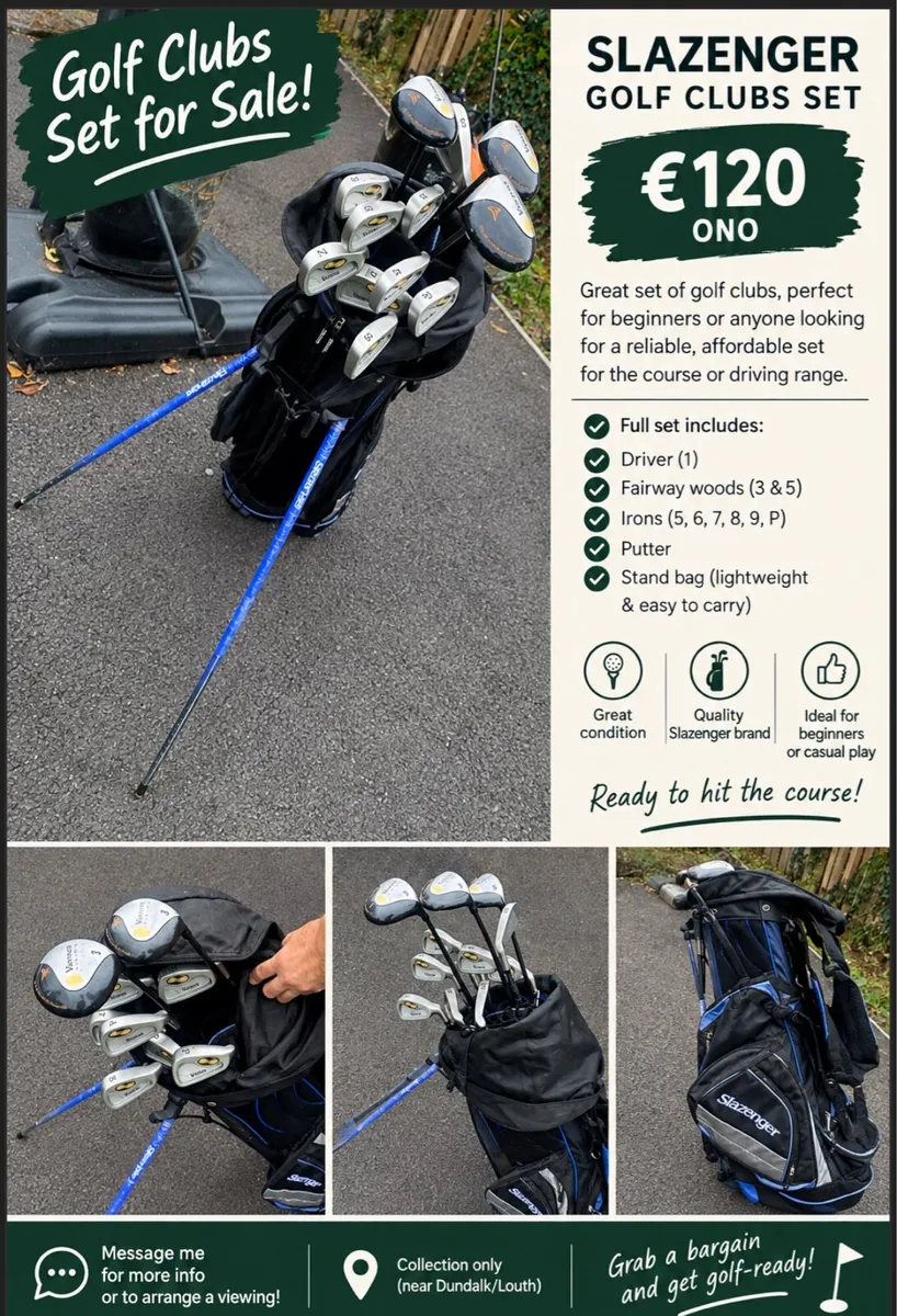 Golf club set with stand - Image 1