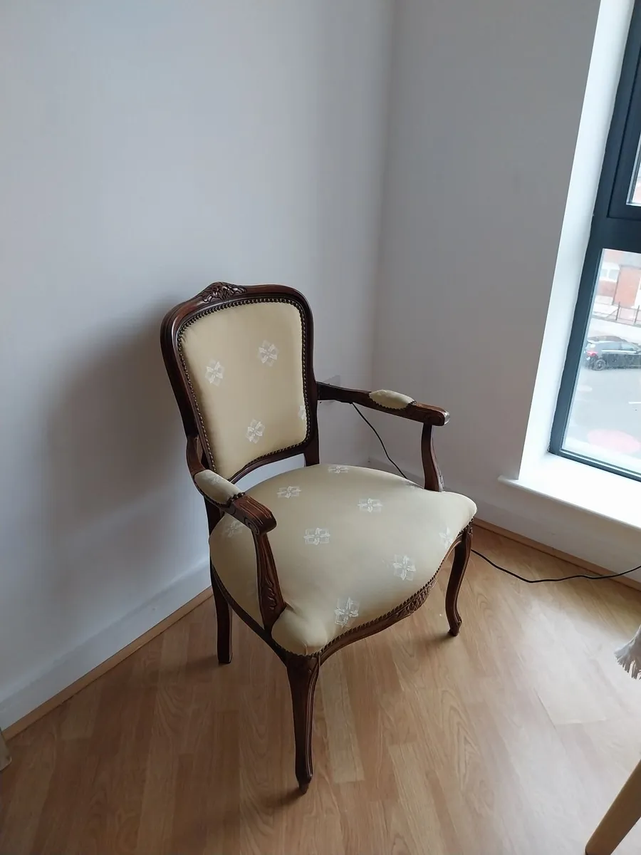 Vintage french style wooden armchair - Image 1