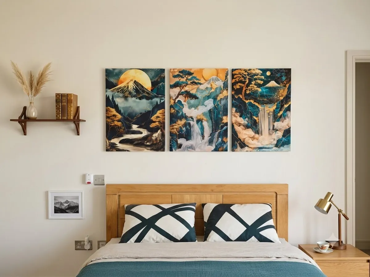 3 framed printed canvas 35x55cm each photo - Image 1