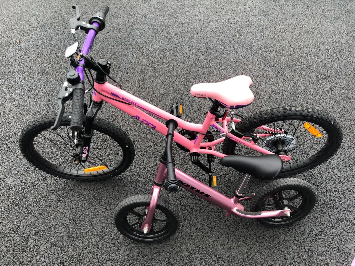 bicycles avoca pink girls bike and balance bike - Image 2
