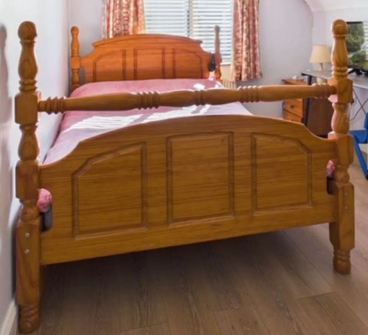Double bed frame and mattress - Image 1