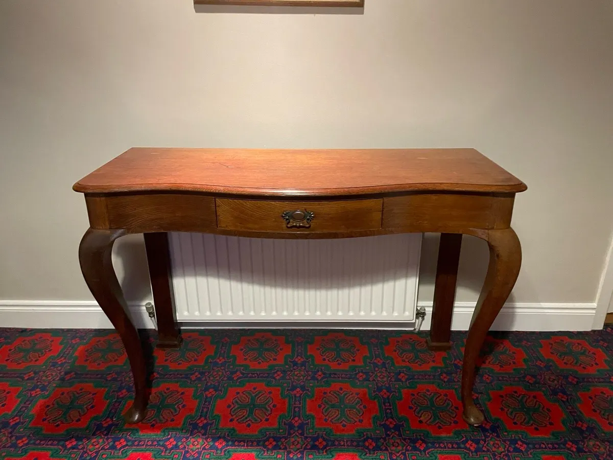 Edwardian Oak Hall Table - Image 2
