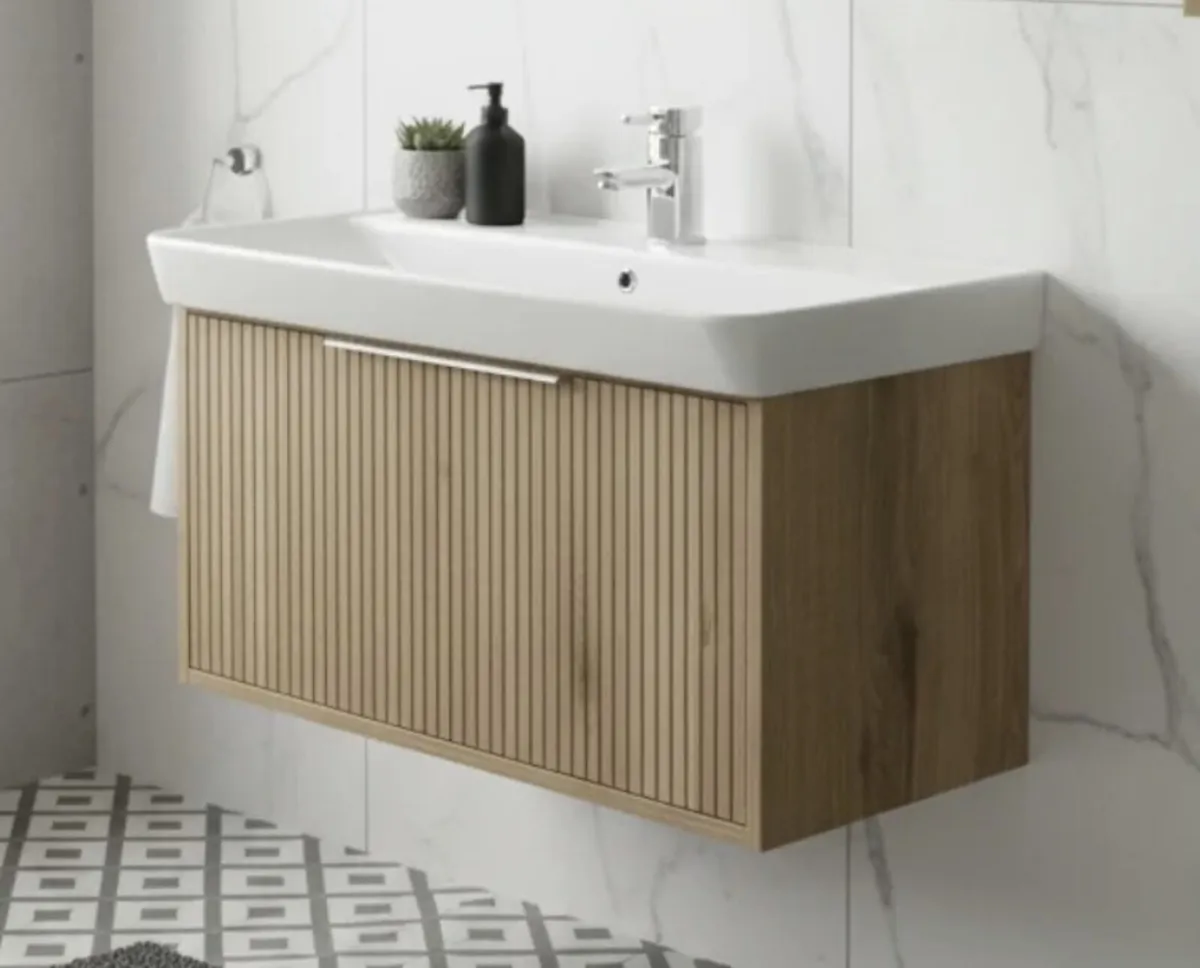 New  Josef martin 800mm wall hung vanity and basin - Image 1