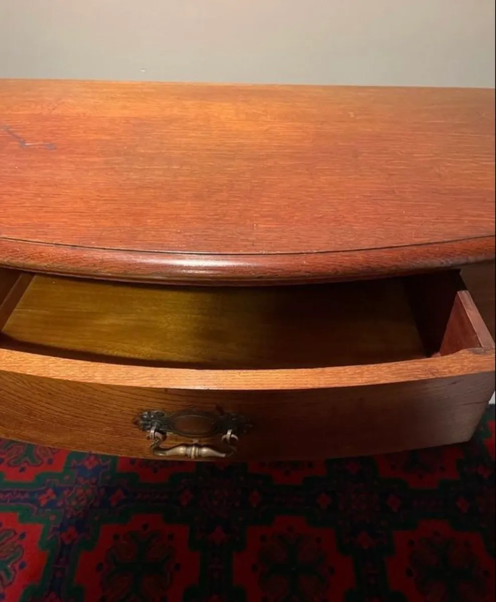 Edwardian Oak Hall Table - Image 3