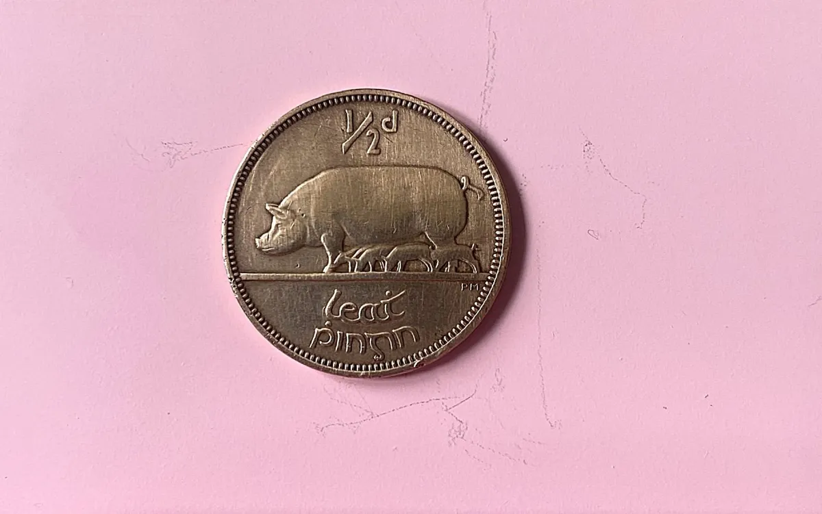Irish Ha'penny.  From  1946,  Free Post - Image 1