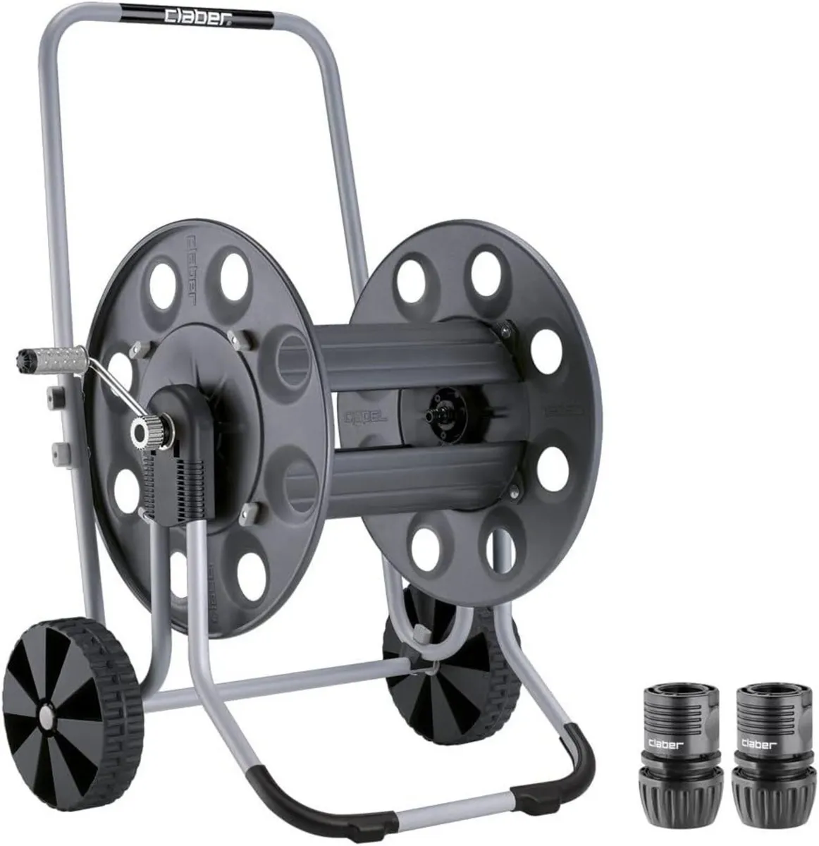 Metal Gemini Hose Reel with Frame and Drum - Image 2
