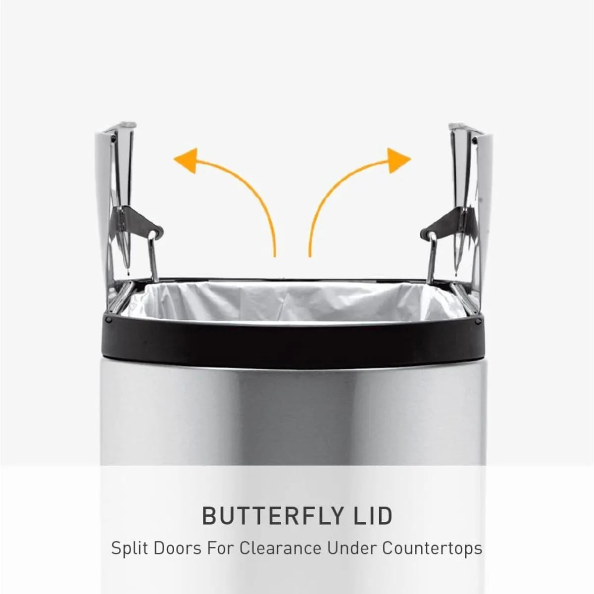 30L Slim Butterfly Kitchen Pedal Bin - Image 3