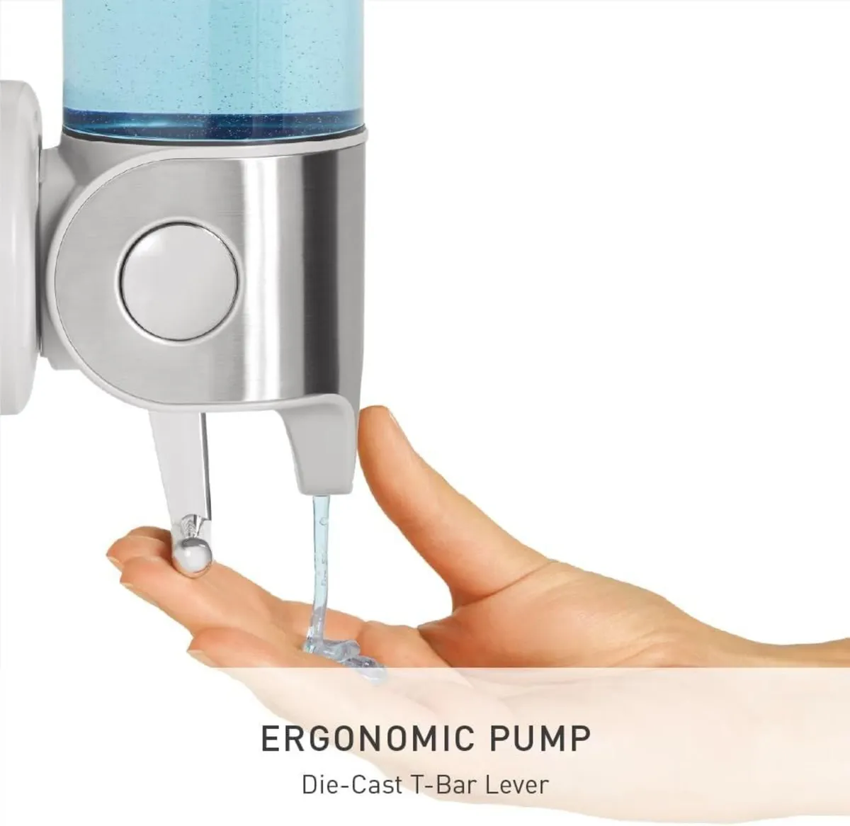 444ML Triple Wall Mounted Soap Dispenser Pump - Image 3