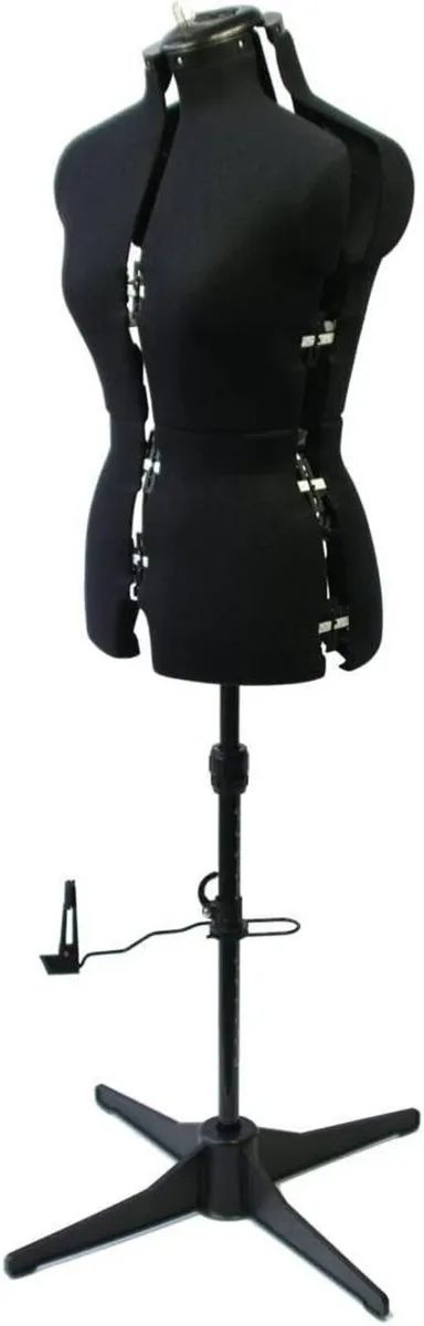 Small Adjustable Dressmakers Dummy in Plain Fabric - Image 3