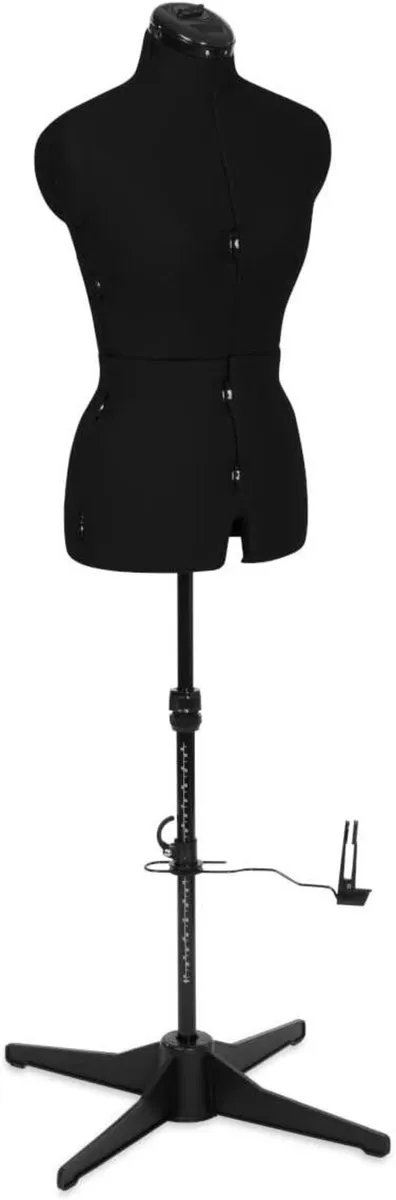 Small Adjustable Dressmakers Dummy in Plain Fabric - Image 1