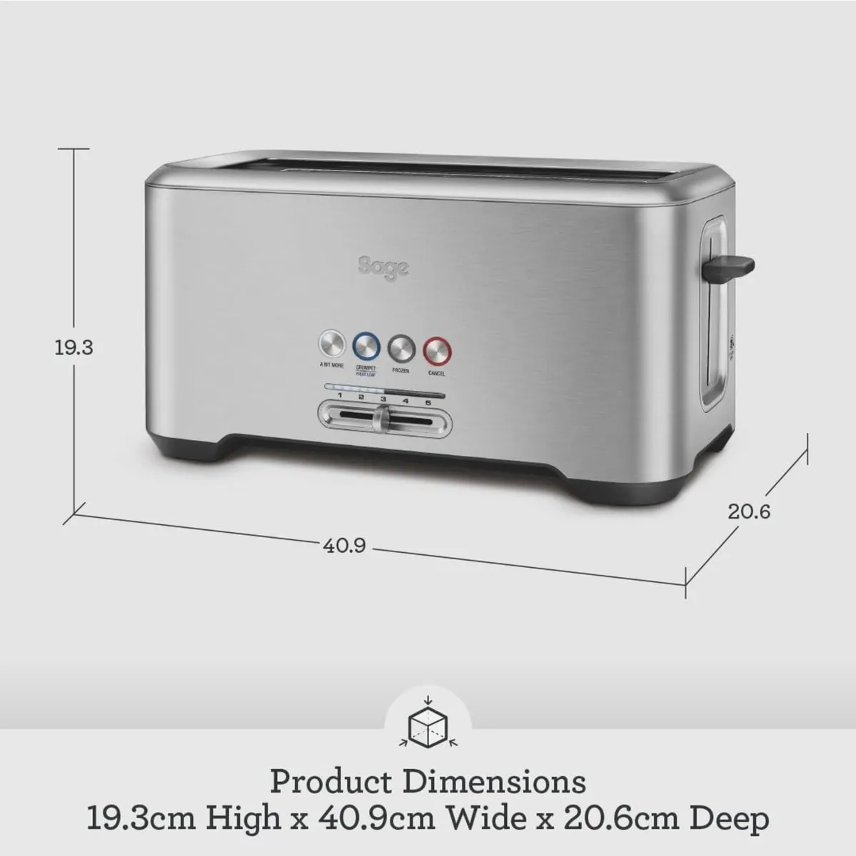 a Bit More' 4 Slice Toaster Wide Slots - Image 2