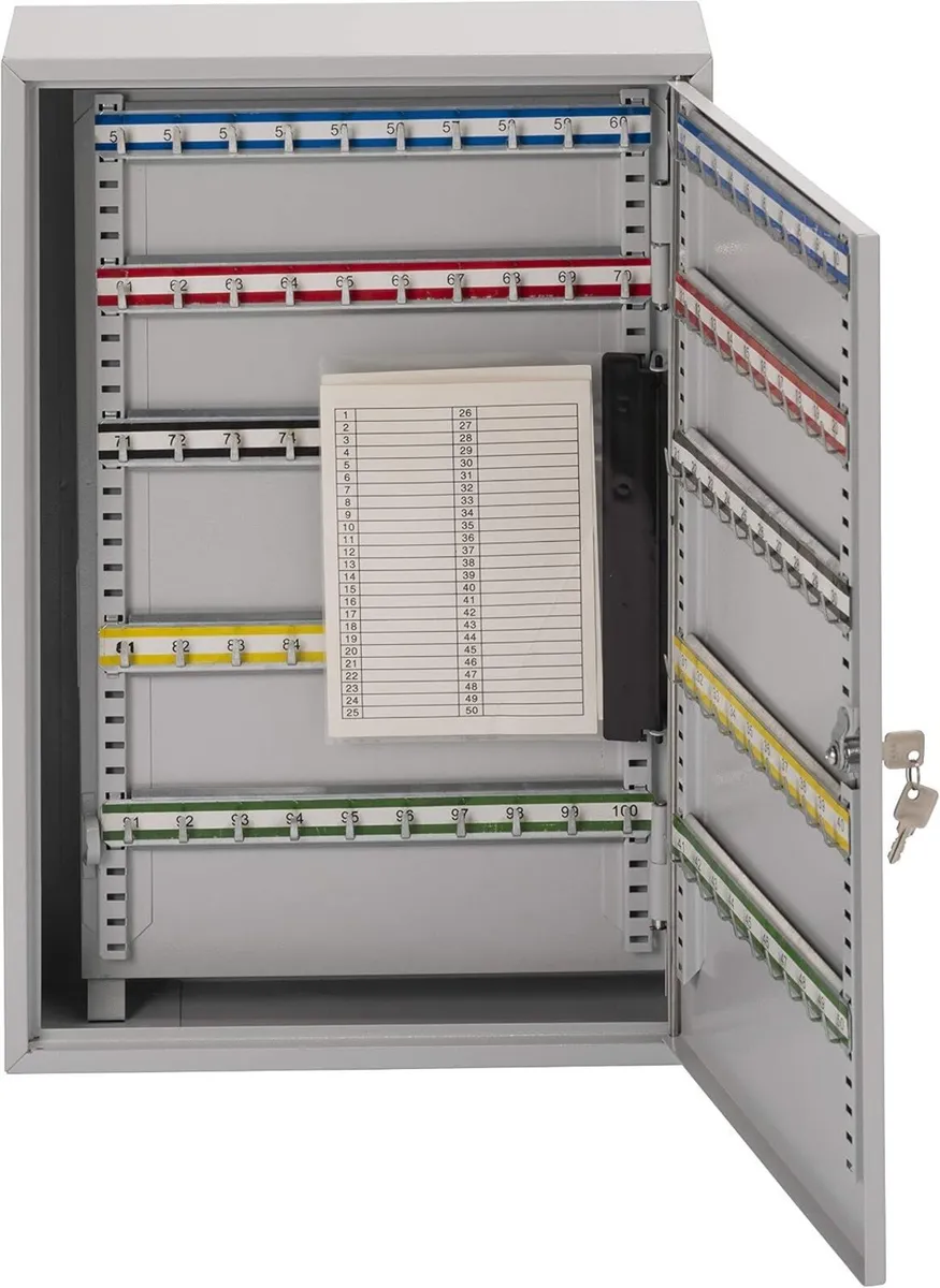 Single Door Key Cabinet with 150 Hooks - Image 1