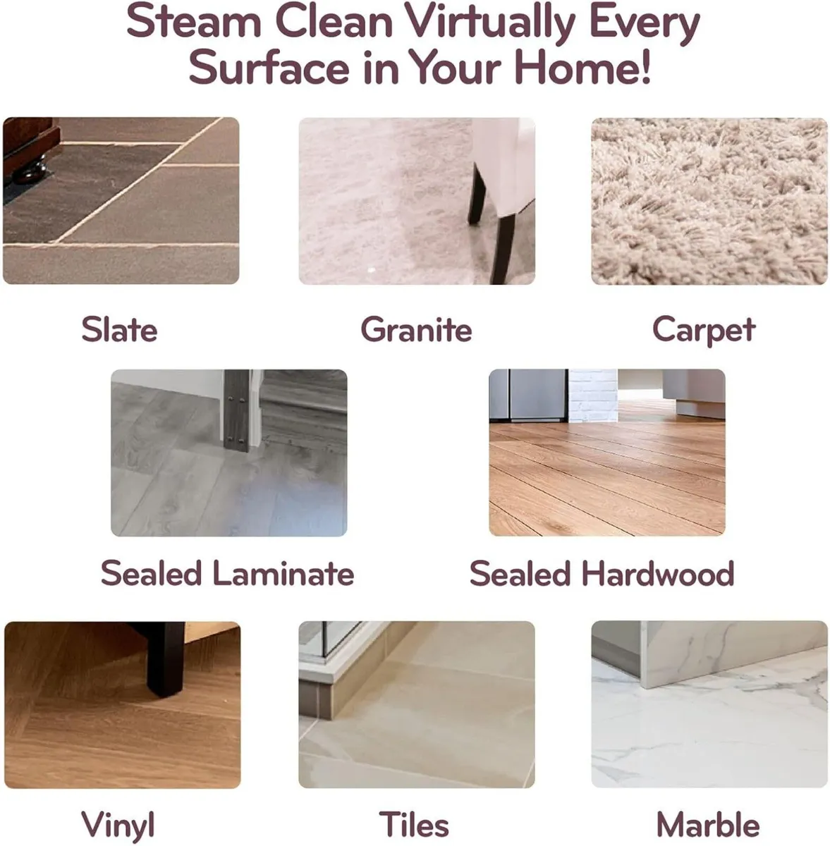HD 5-In-1 Steam Mop Handheld Cleaner Carpet - Image 3
