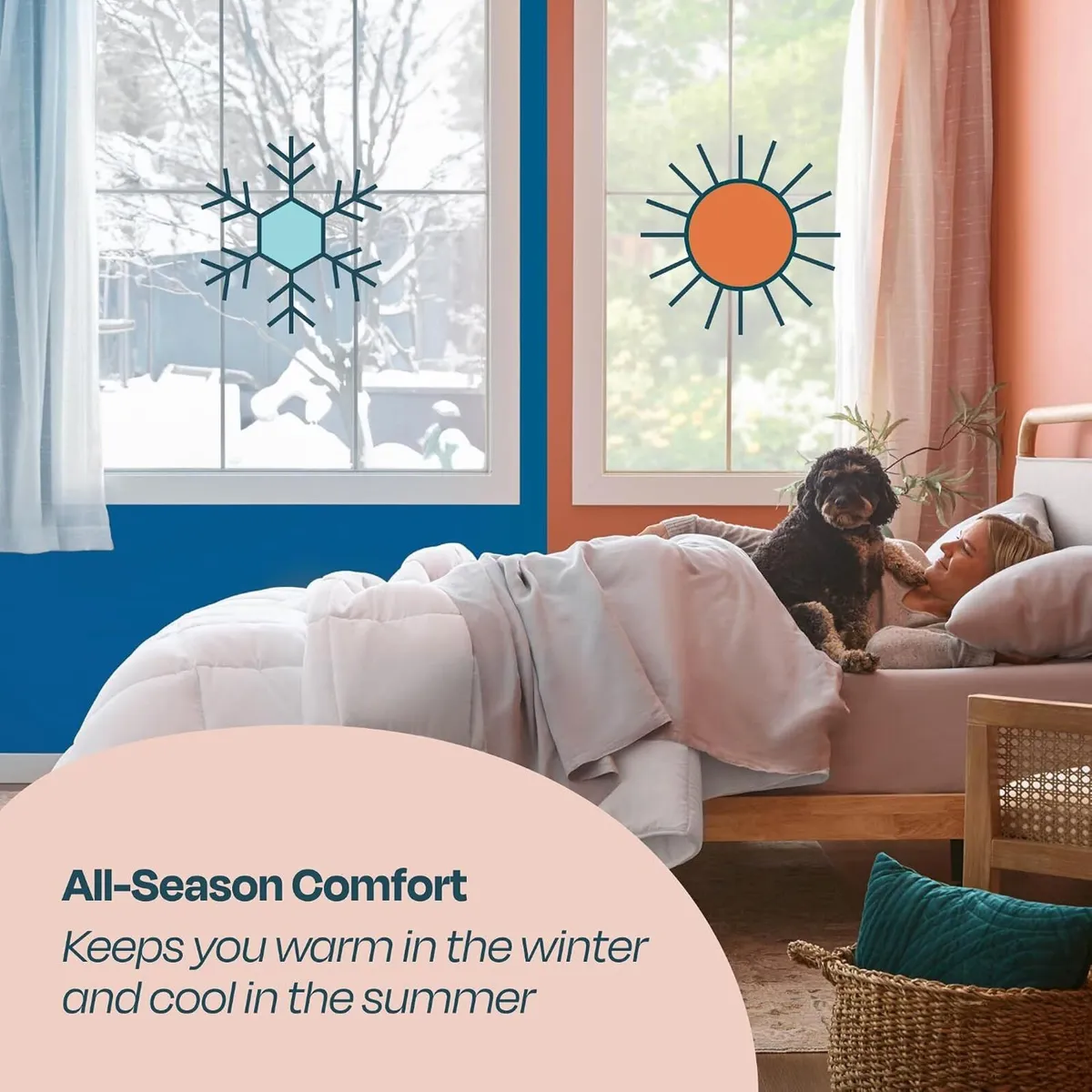 All-Season Down Alternative Quilted Comforter - Image 2