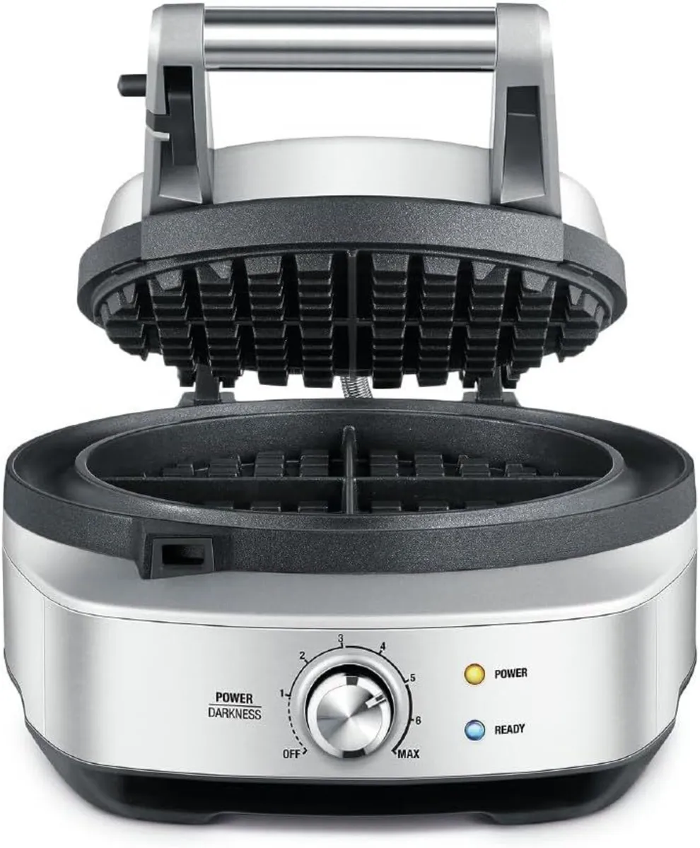 No-Mess Waffle Maker 7 Browning Settings Brushed - Image 1