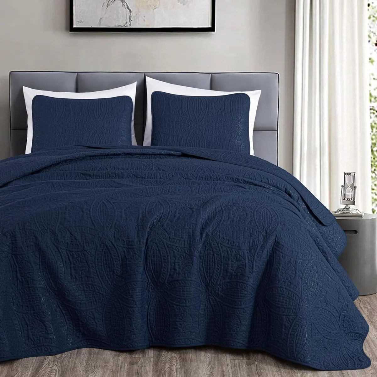 Austin 3-Piece Bedspread Set Microfiber King - Image 2